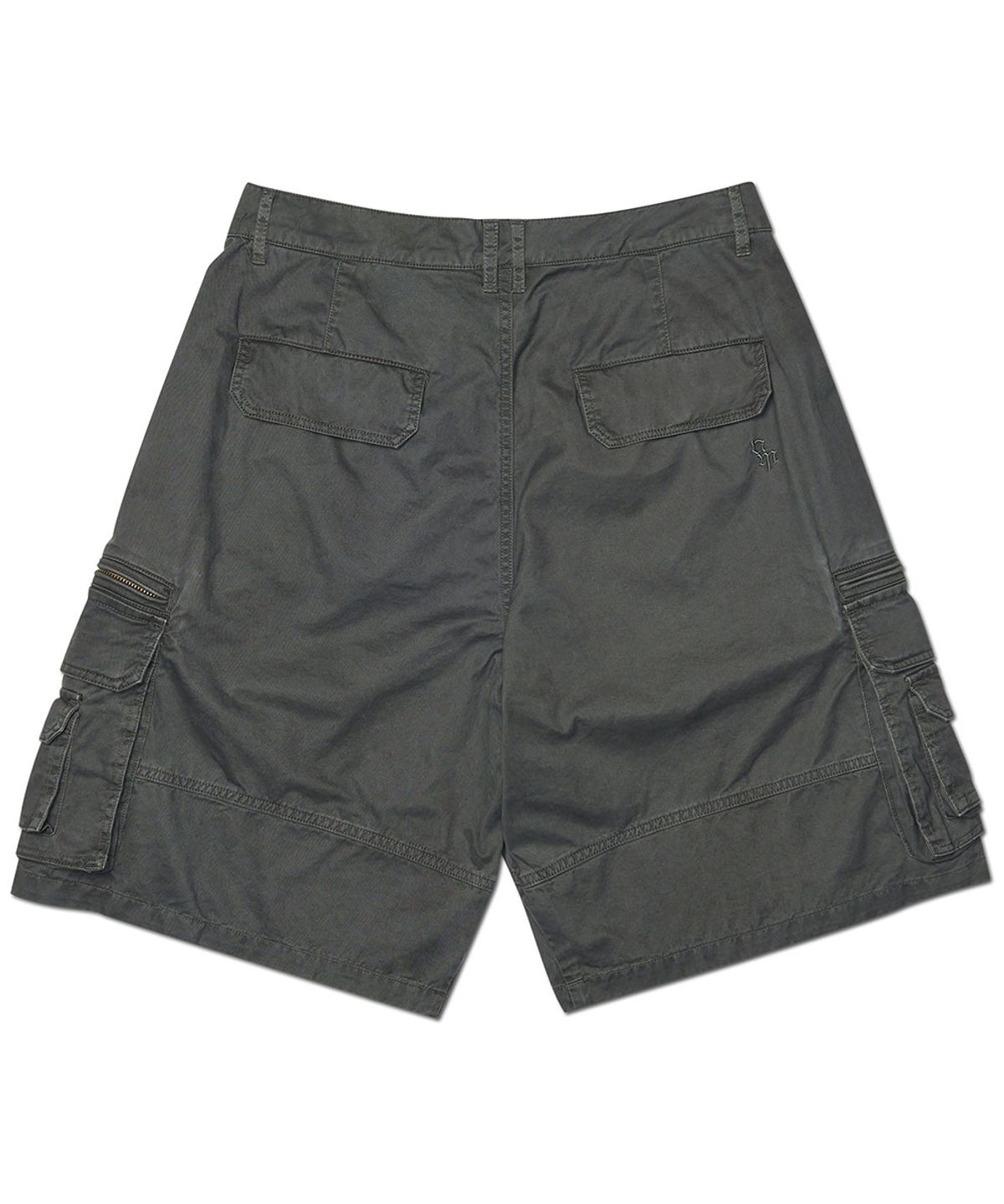 노매뉴얼(NOMANUAL) WASHED CARGO SHORTS - WASHED BLACK