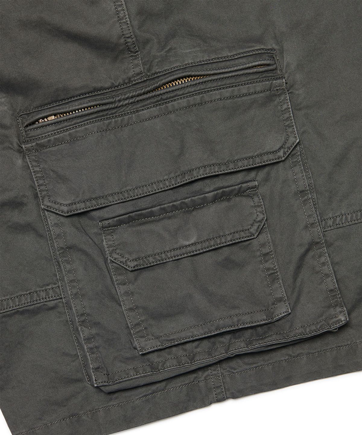 노매뉴얼(NOMANUAL) WASHED CARGO SHORTS - WASHED BLACK