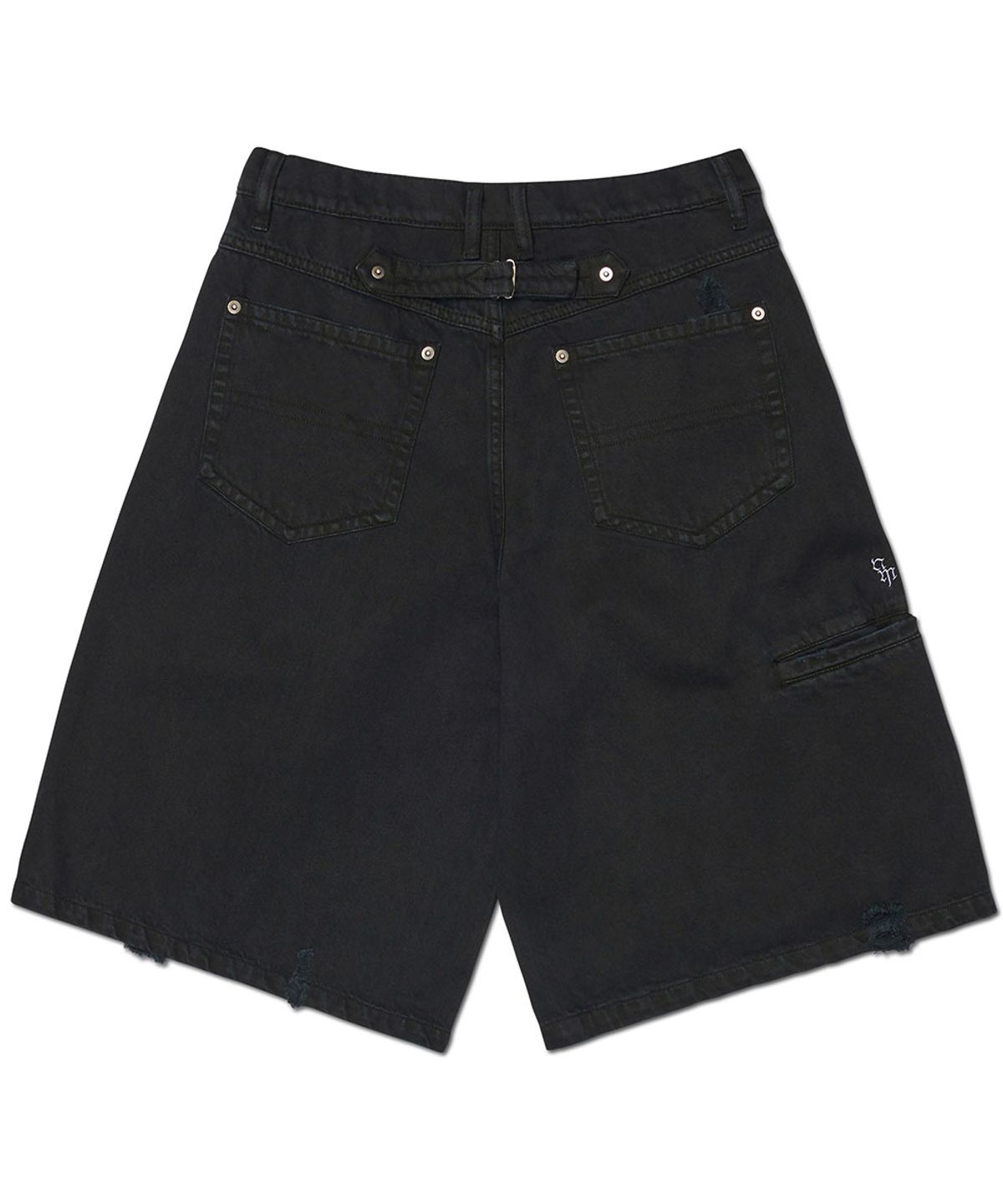 노매뉴얼(NOMANUAL) CINCH BACK BERMUDA SHORTS - BLACK