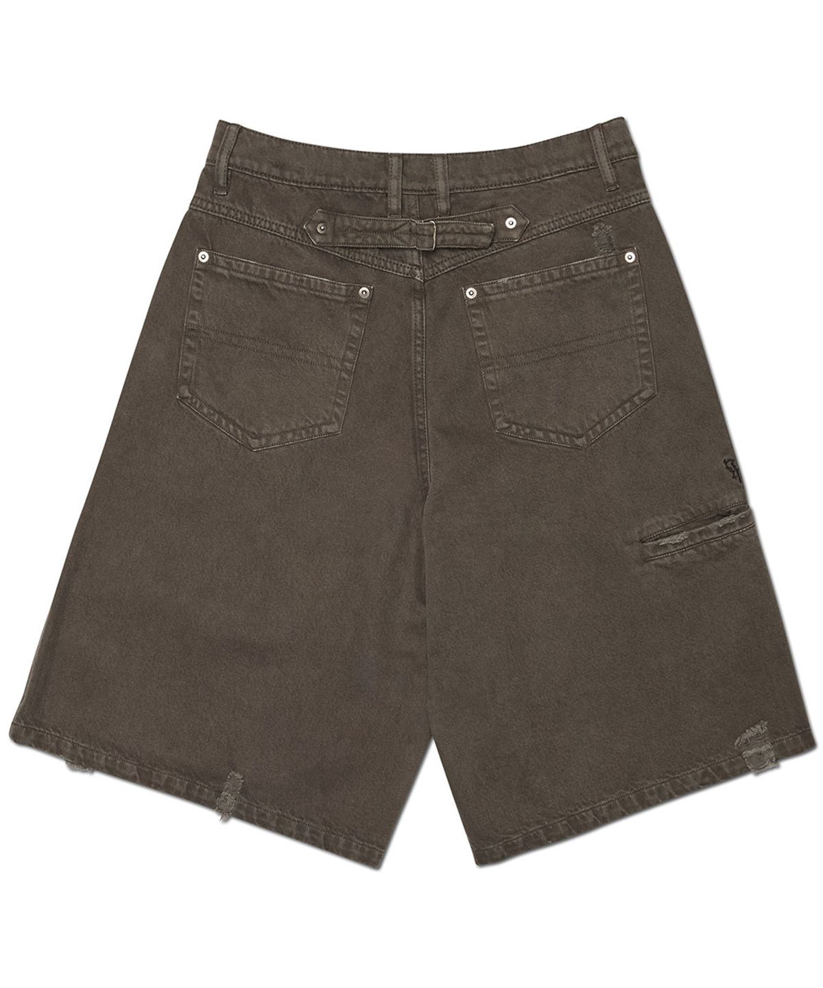 노매뉴얼(NOMANUAL) CINCH BACK BERMUDA SHORTS - STONE