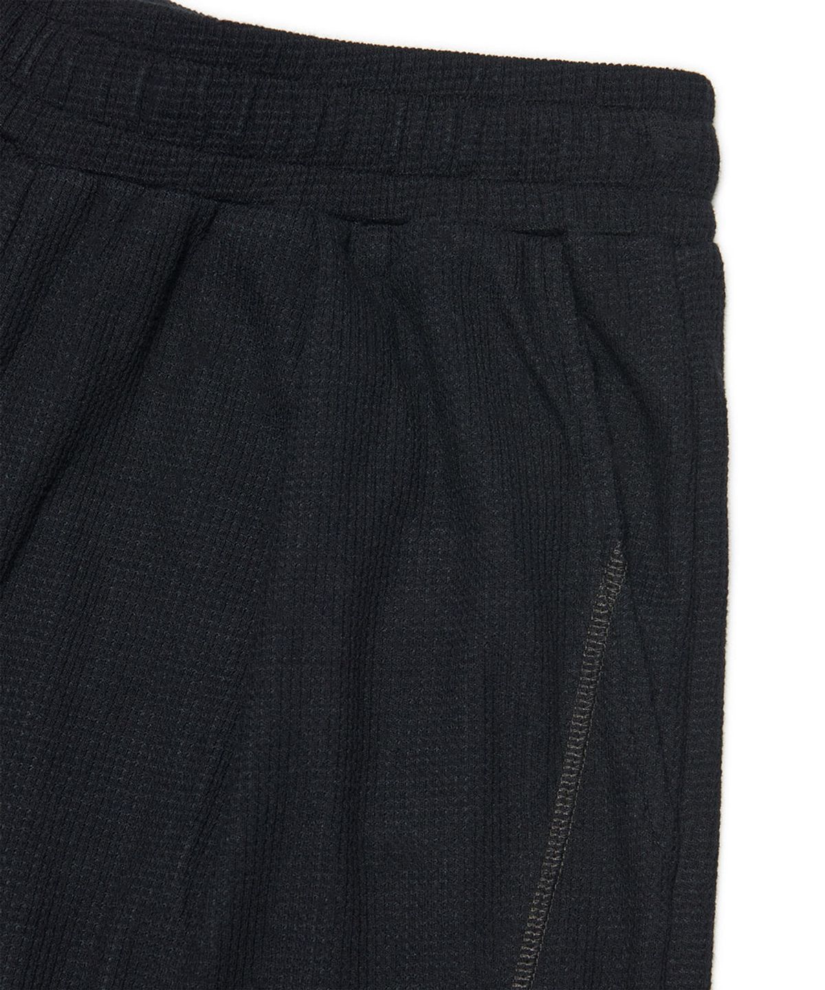 노매뉴얼(NOMANUAL) LIGHT WAFFLE SHORTS - BLACK