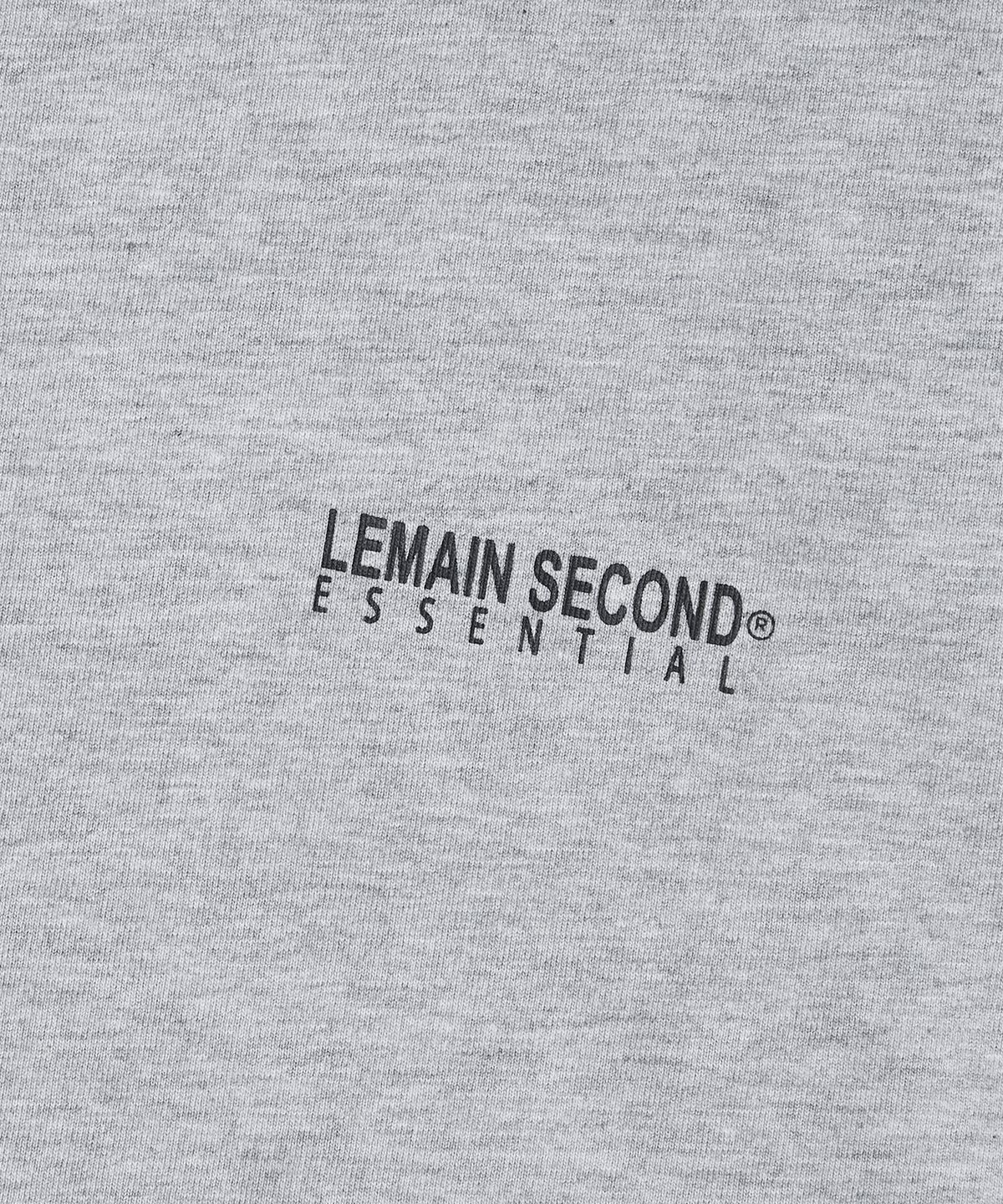 리메인세컨드(LEMAIN SECOND) 베이직 로고 나염 오버핏 반팔 티 [멜란지 그레이]