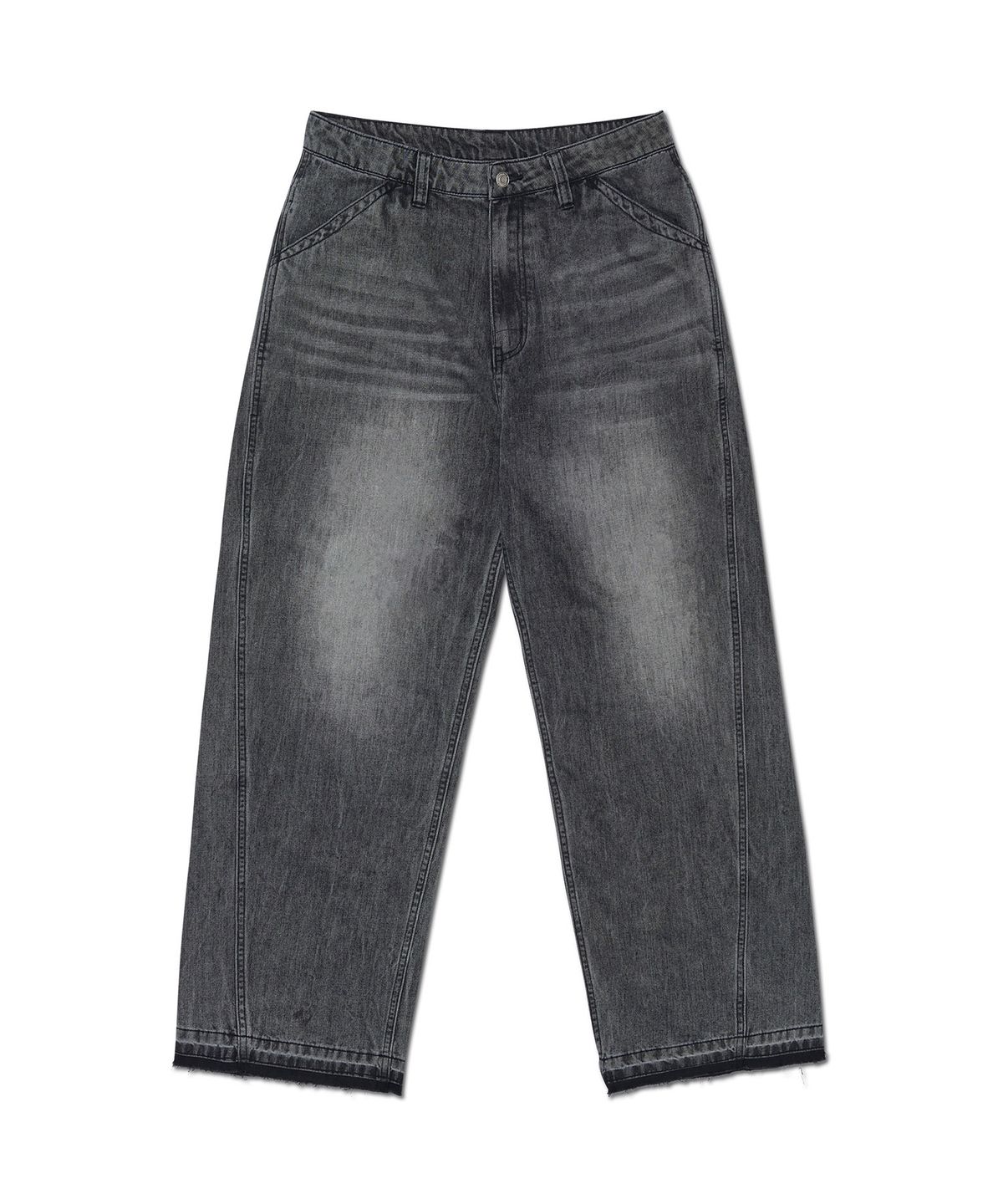 노매뉴얼(NOMANUAL) NEO DENIM PANTS - WASHED GRAY