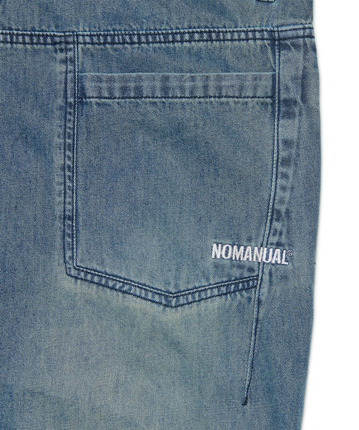 노매뉴얼(NOMANUAL) NEO DENIM PANTS - WASHED BLUE