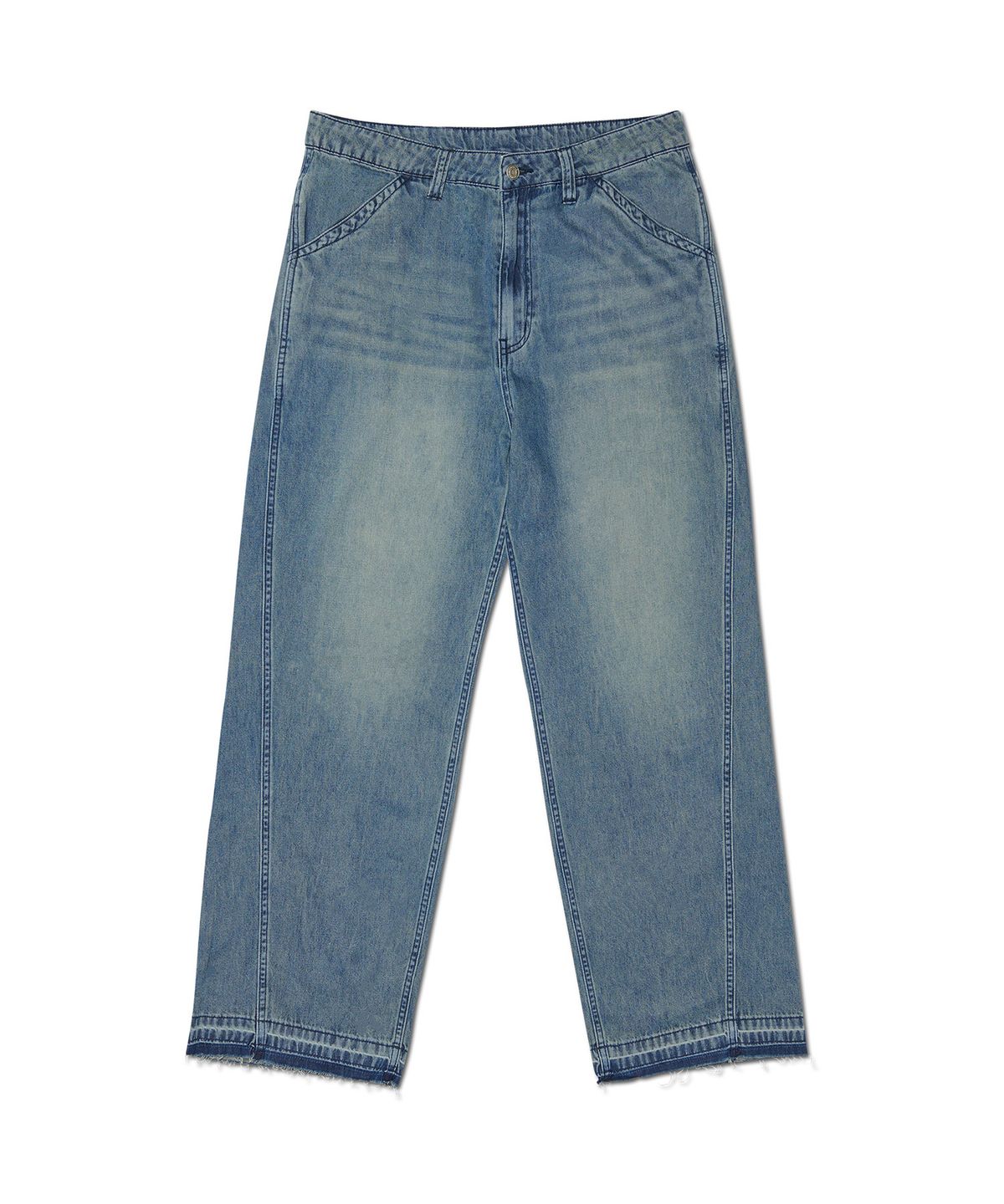 노매뉴얼(NOMANUAL) NEO DENIM PANTS - WASHED BLUE