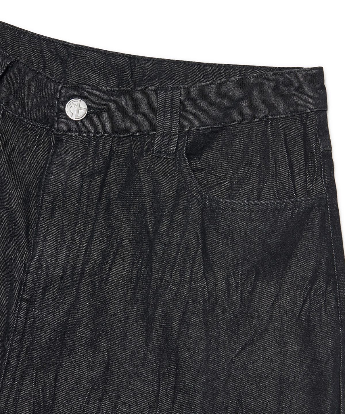 노매뉴얼(NOMANUAL) S.W WIDE DENIM PANTS - WASHED BLACK