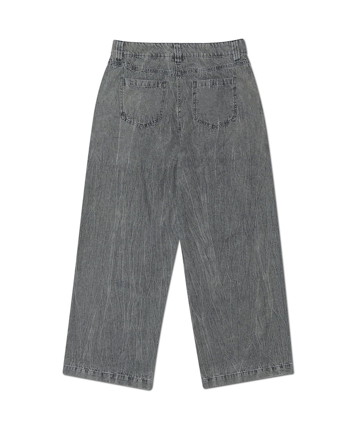 노매뉴얼(NOMANUAL) S.W WIDE DENIM PANTS - WASHED GRAY