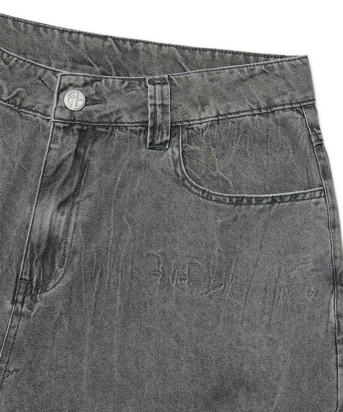 노매뉴얼(NOMANUAL) S.W WIDE DENIM PANTS - WASHED GRAY
