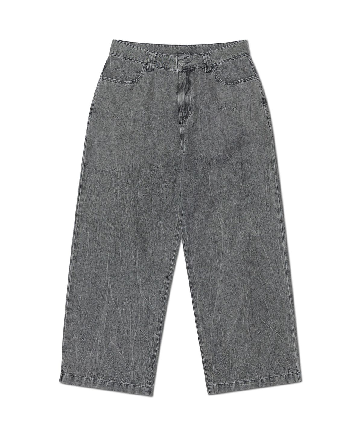 노매뉴얼(NOMANUAL) S.W WIDE DENIM PANTS - WASHED GRAY