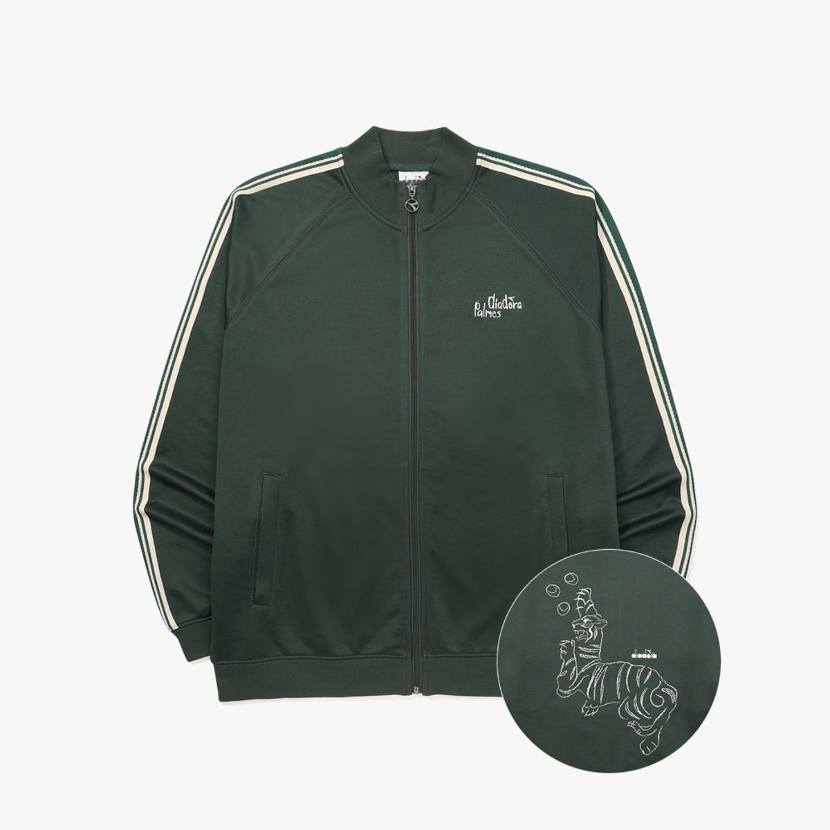 디아도라(diadora) [DIADORA by PALMES] 그래픽 트랙 자켓 GREEN
