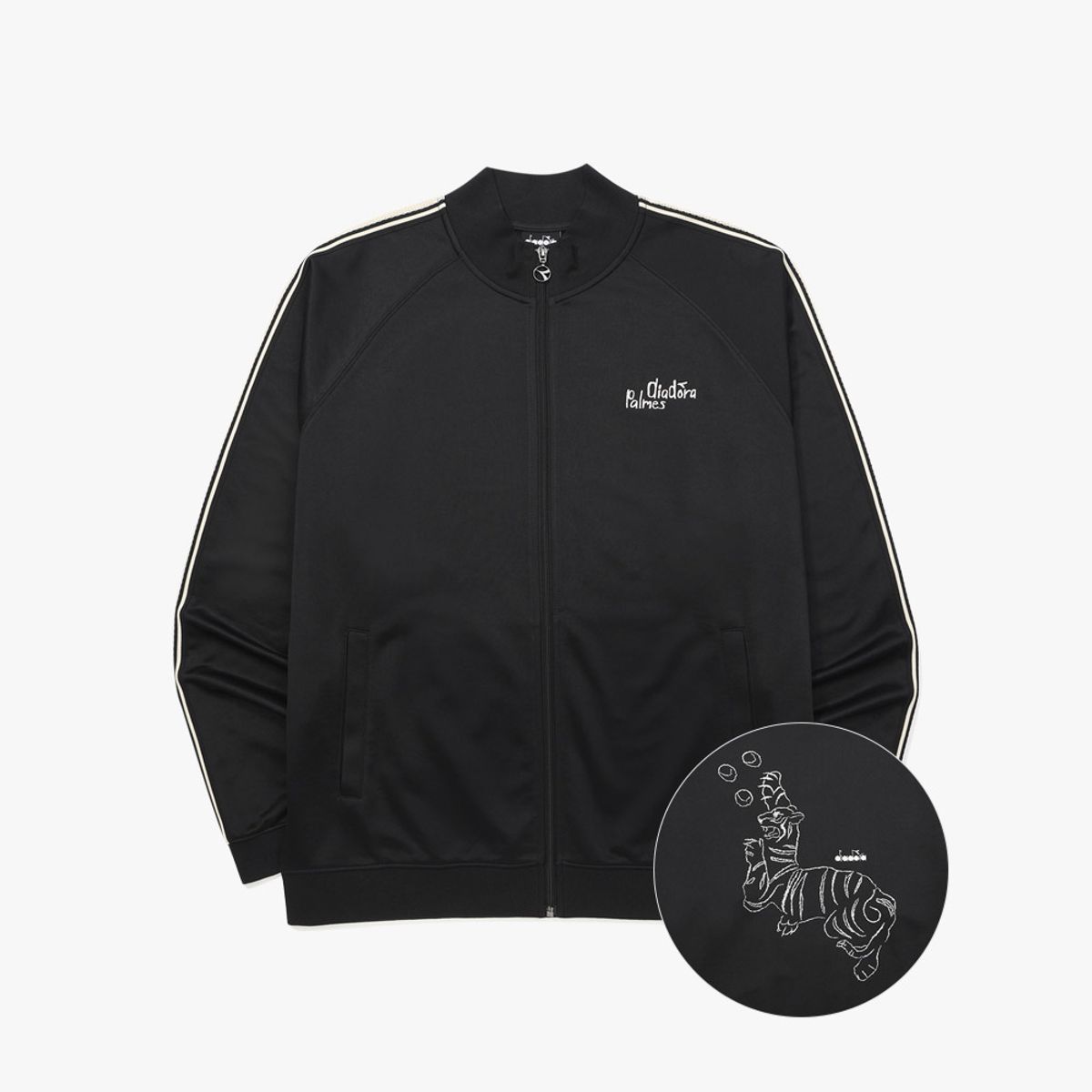 디아도라(diadora) [DIADORA by PALMES] 그래픽 트랙 자켓 BLACK
