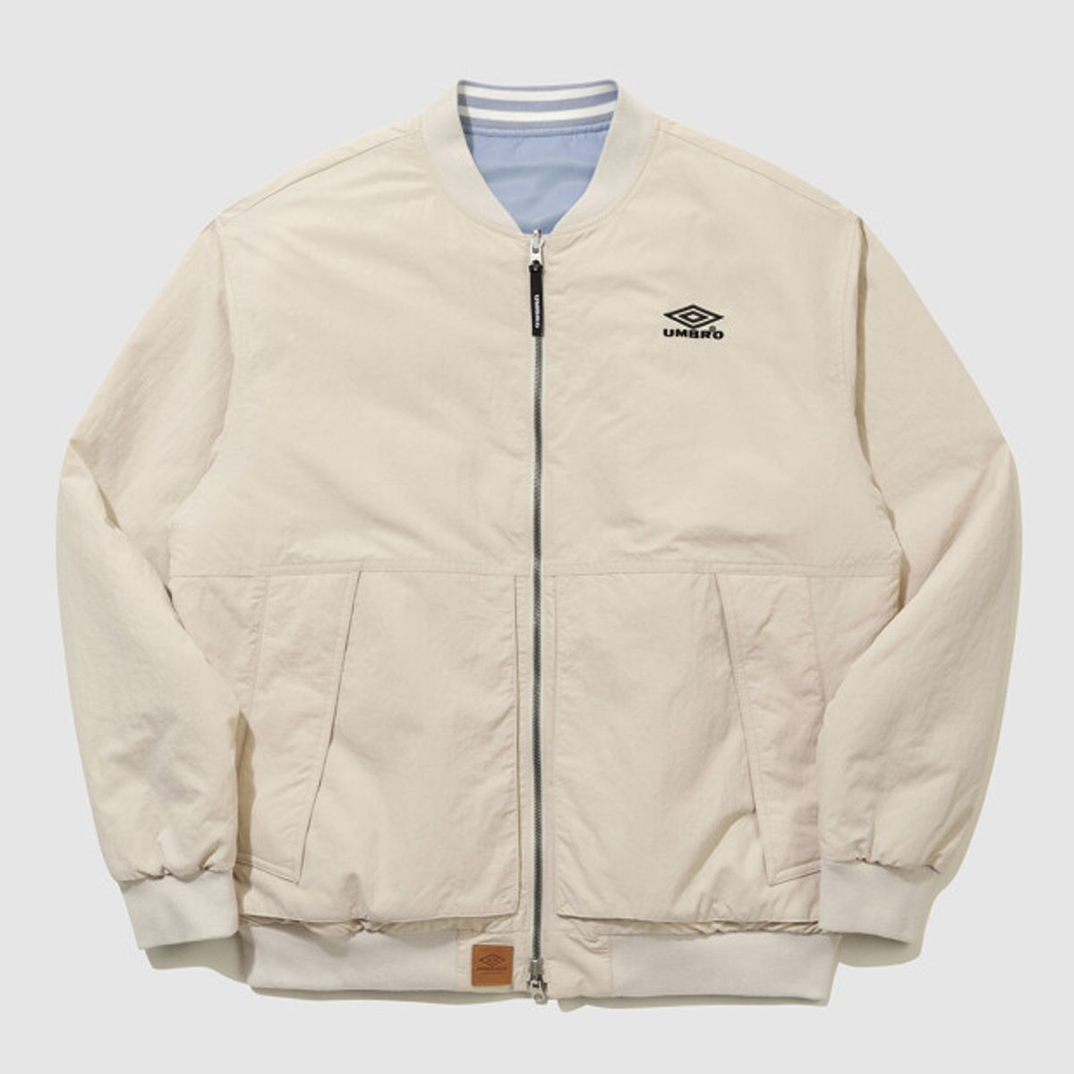엄브로(UMBRO) 리버시블 봄버 패딩 자켓 아이보리 UR124CPJ21