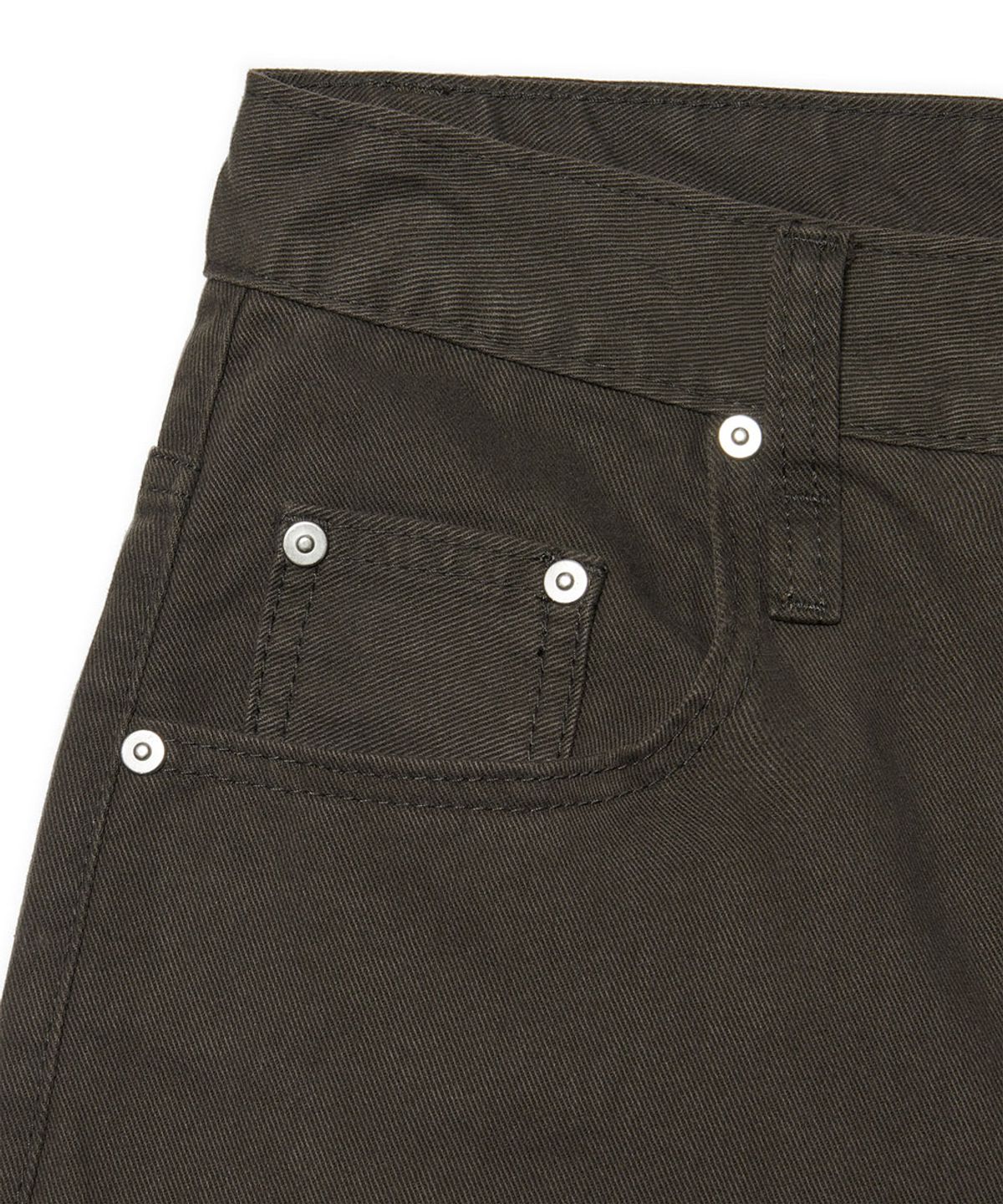 노매뉴얼(NOMANUAL) WAVE CURVED COTTON PANTS - CHARCOAL