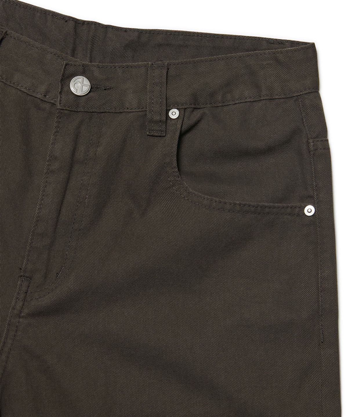노매뉴얼(NOMANUAL) WAVE CURVED COTTON PANTS - CHARCOAL