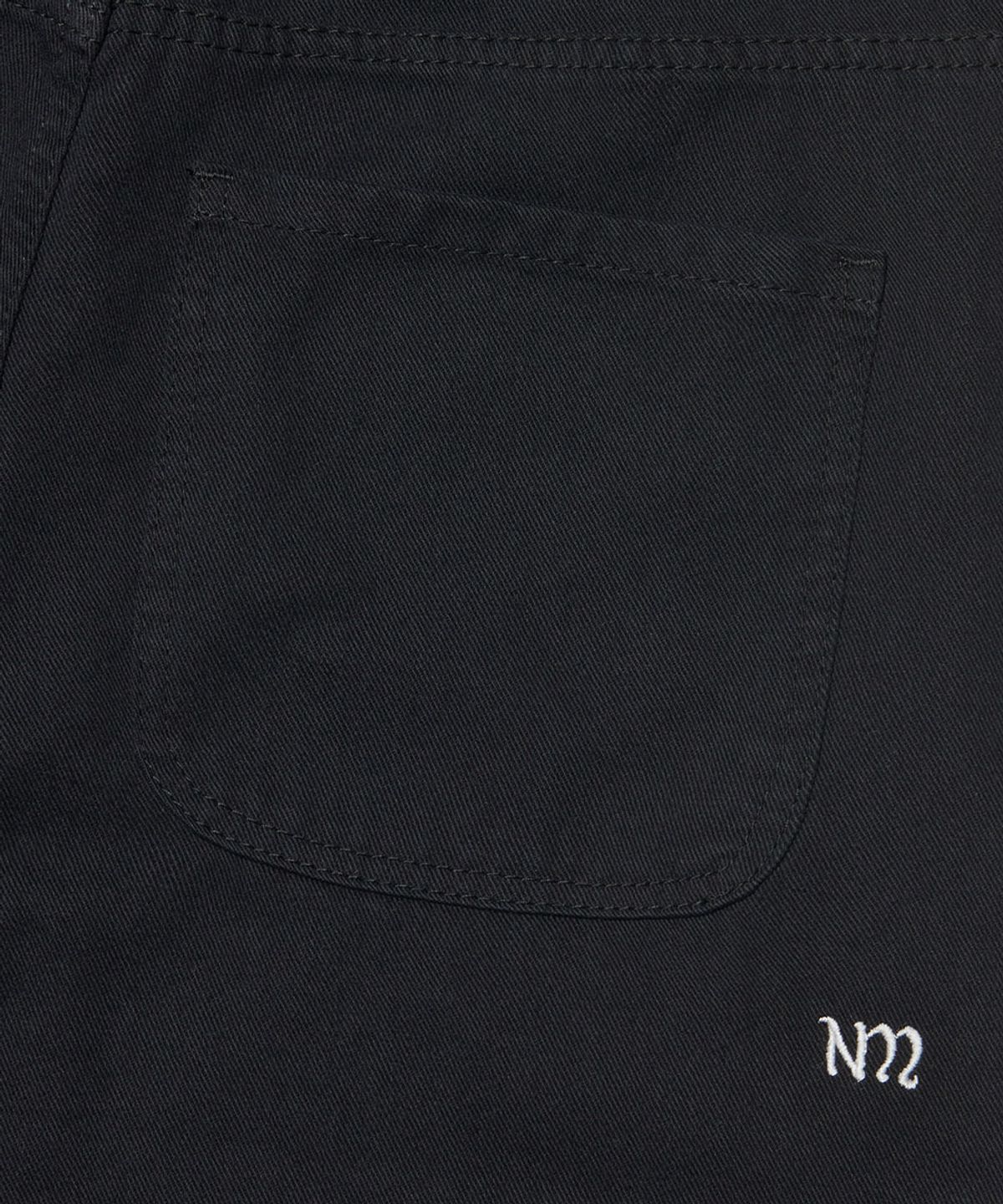 노매뉴얼(NOMANUAL) ROOMY LOOSE COTTON PANTS - BLACK