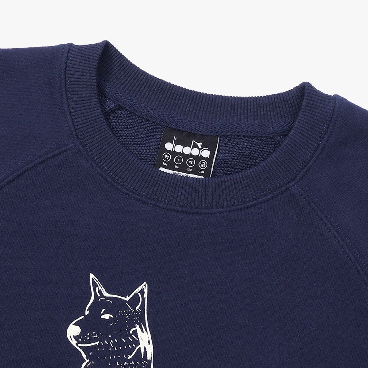 디아도라(diadora) [DIADORA by PALMES] 그래픽 맨투맨 NAVY