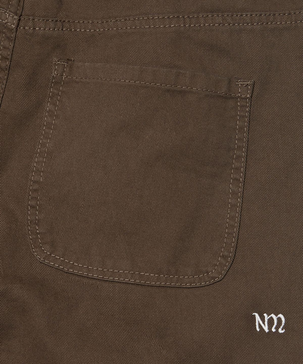 노매뉴얼(NOMANUAL) ROOMY LOOSE COTTON PANTS - BROWN