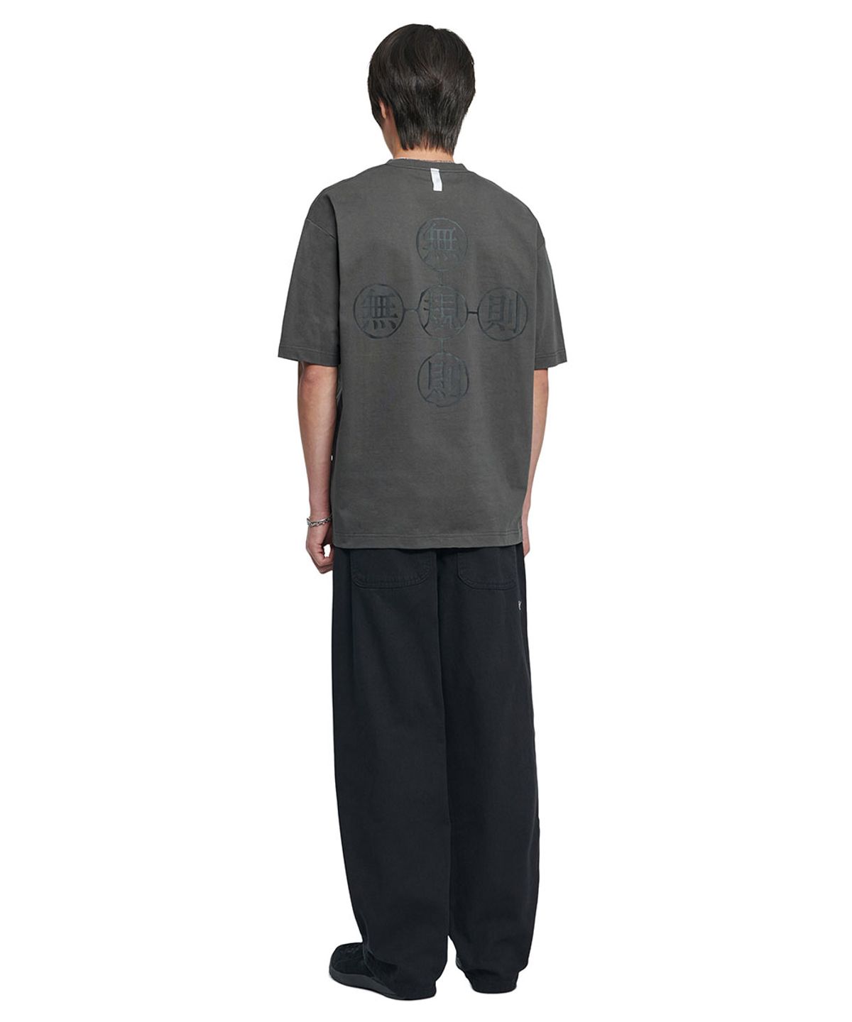 노매뉴얼(NOMANUAL) STRAIGHT WIDE COTTON PANTS - BLACK