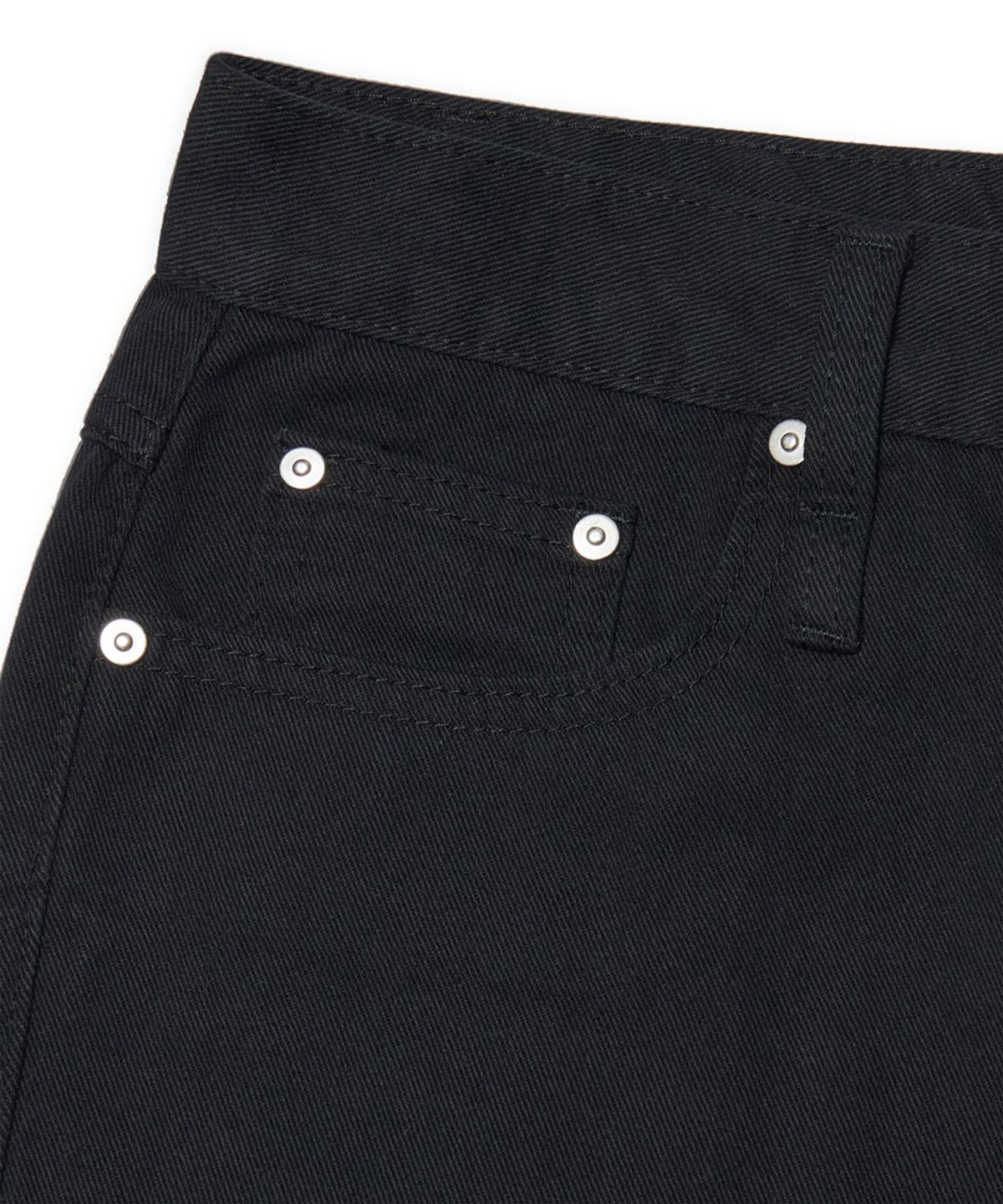 노매뉴얼(NOMANUAL) STRAIGHT WIDE COTTON PANTS - BLACK