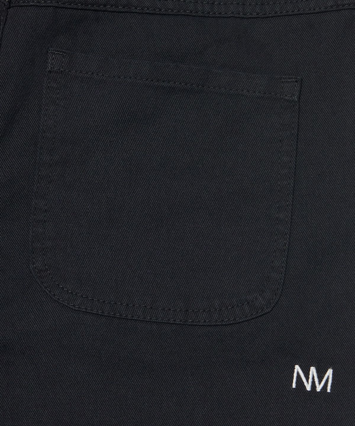 노매뉴얼(NOMANUAL) STRAIGHT WIDE COTTON PANTS - BLACK