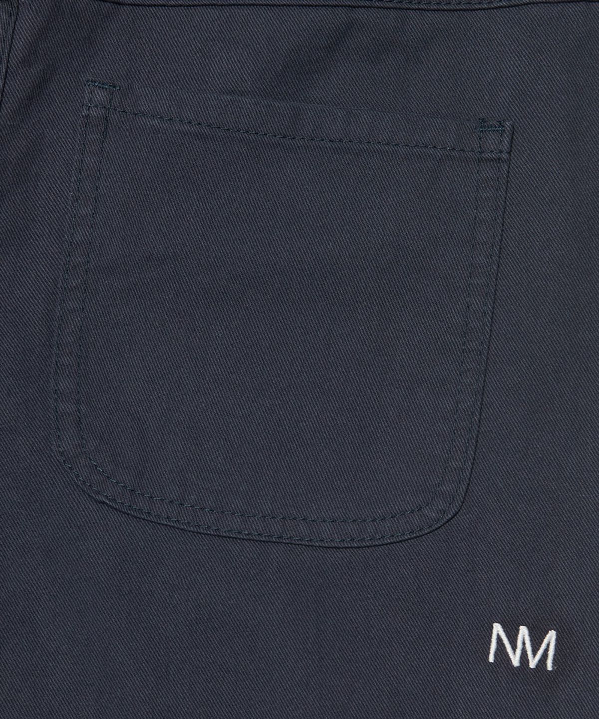 노매뉴얼(NOMANUAL) STRAIGHT WIDE COTTON PANTS - NAVY
