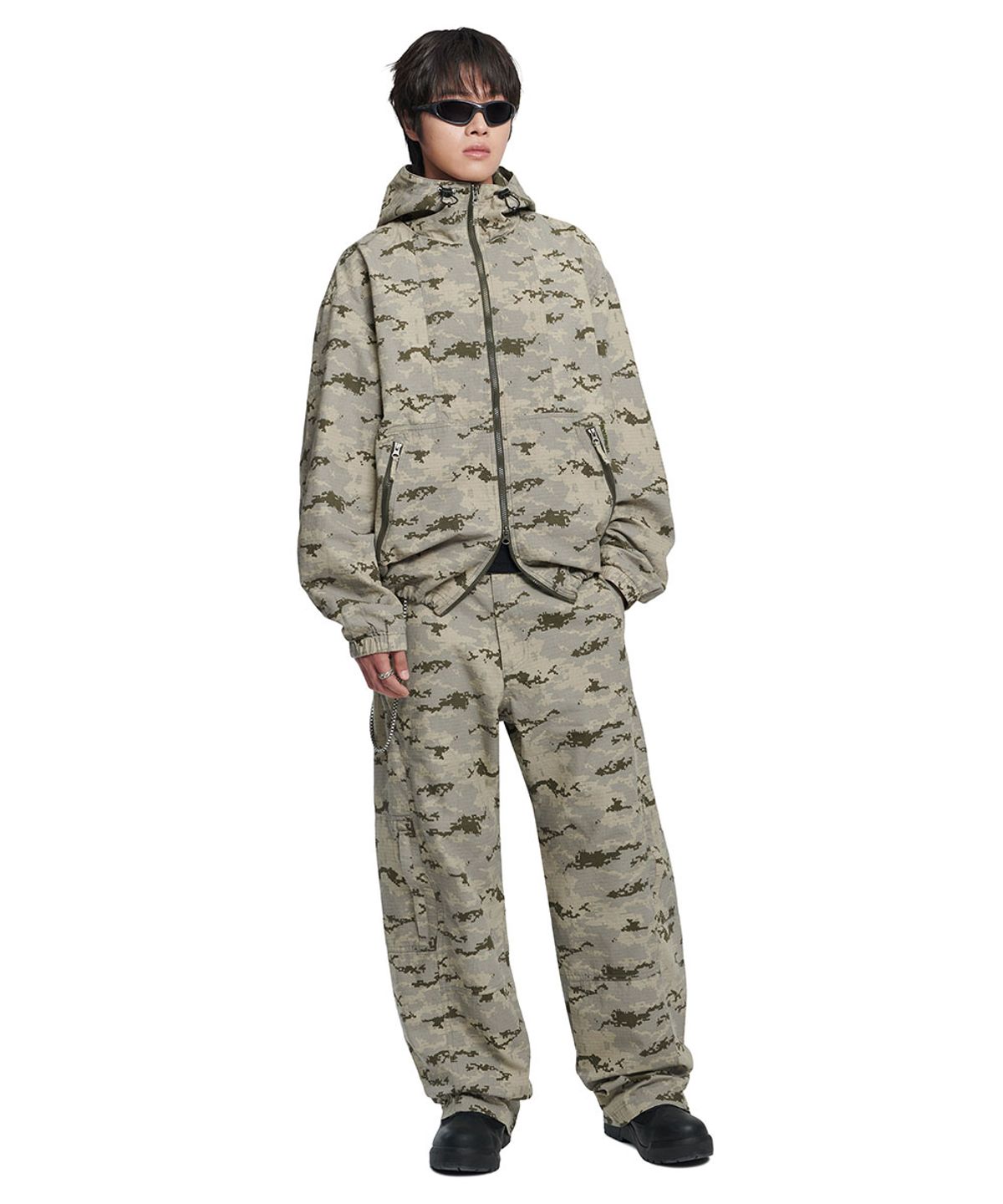 노매뉴얼(NOMANUAL) N.P UTILITY PANTS - DIGITAL CAMO