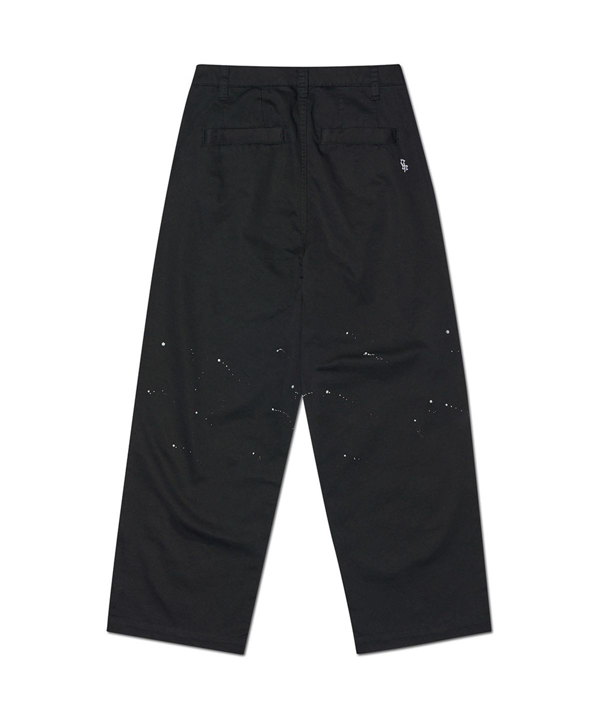 노매뉴얼(NOMANUAL) PAINTED TWO TUCK PANTS - BLACK