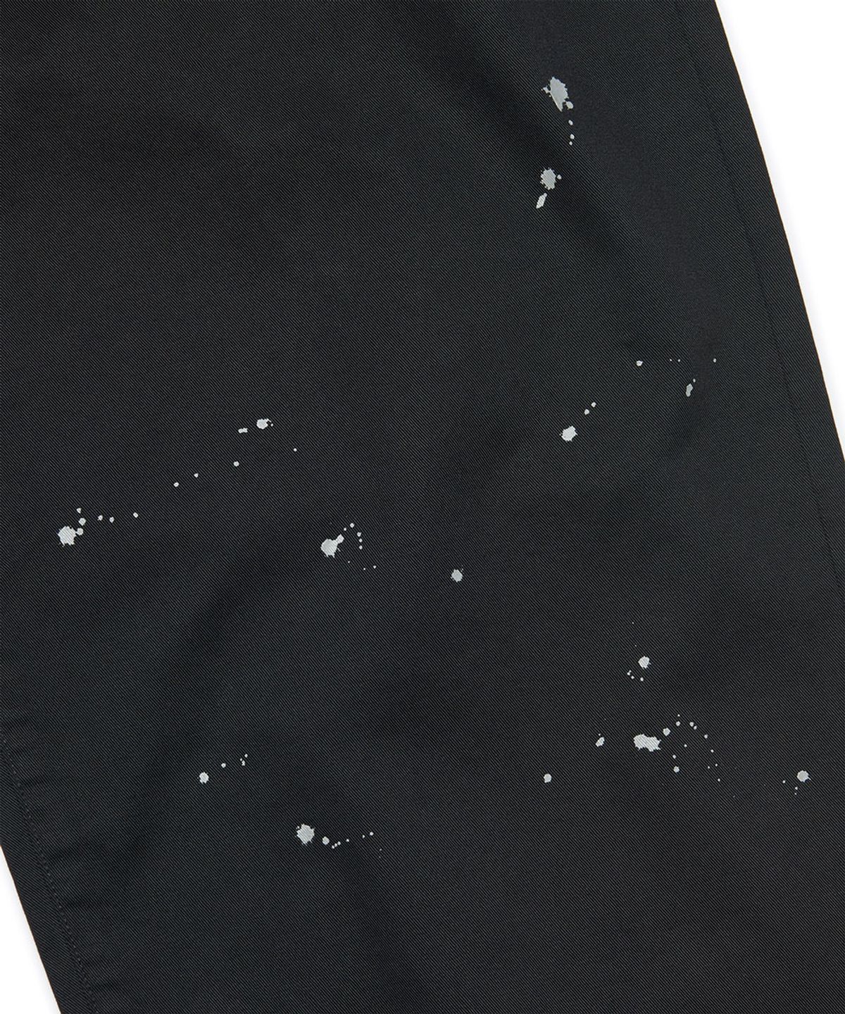 노매뉴얼(NOMANUAL) PAINTED TWO TUCK PANTS - BLACK