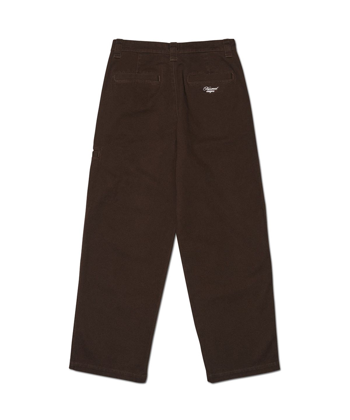노매뉴얼(NOMANUAL) HEAVY COTTON WORK PANTS - DARK BROWN
