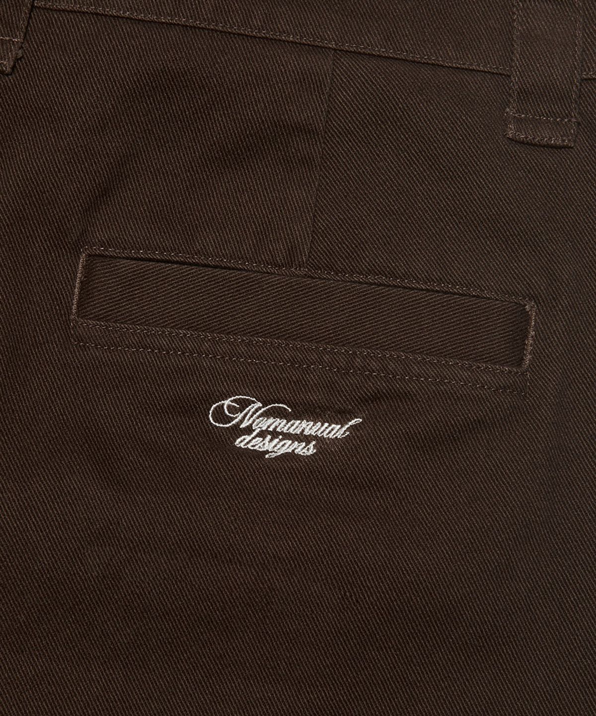 노매뉴얼(NOMANUAL) HEAVY COTTON WORK PANTS - DARK BROWN