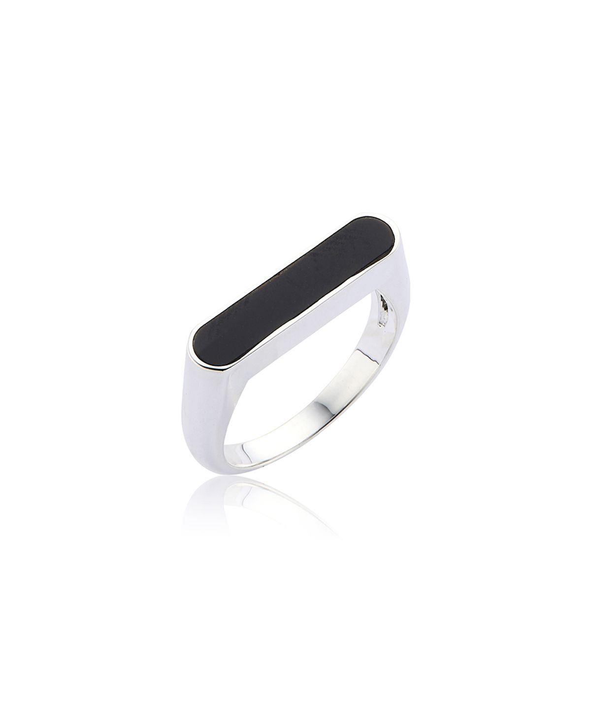 그라스마티네(GRASSE MATINEE) Bar Stone Ring Black