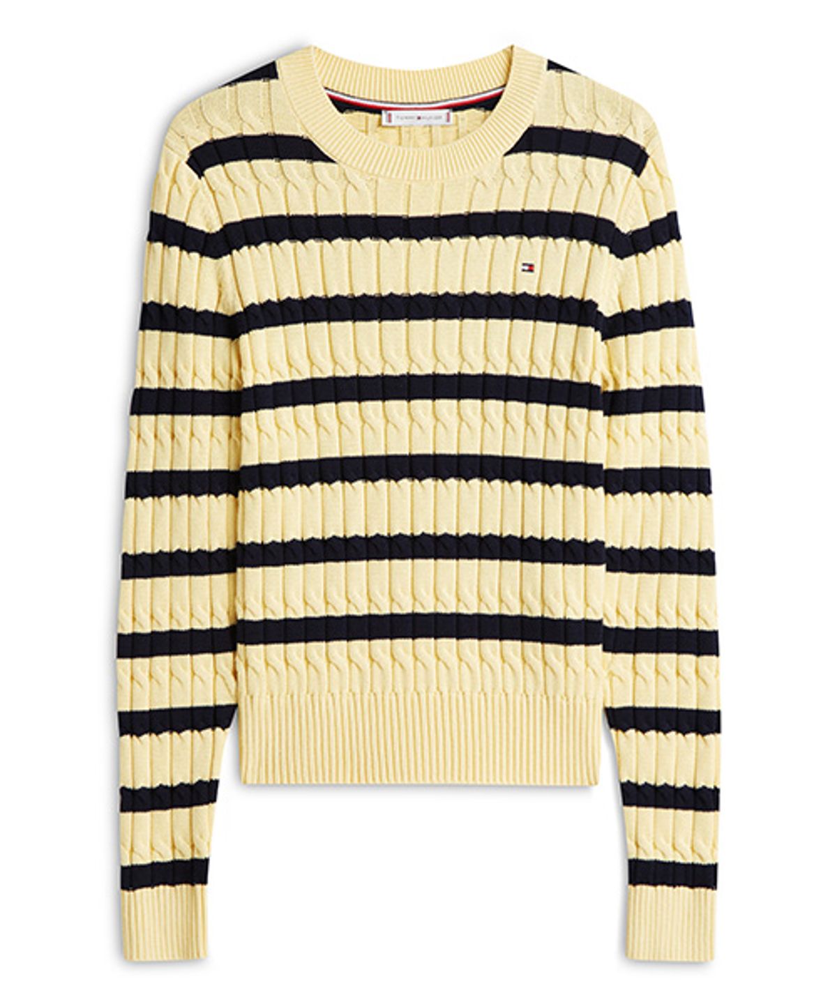 타미힐피거(TOMMY HILFIGER) 코튼 케이블 크루넥 스웨터 (T22G0KTO001WT20FV)