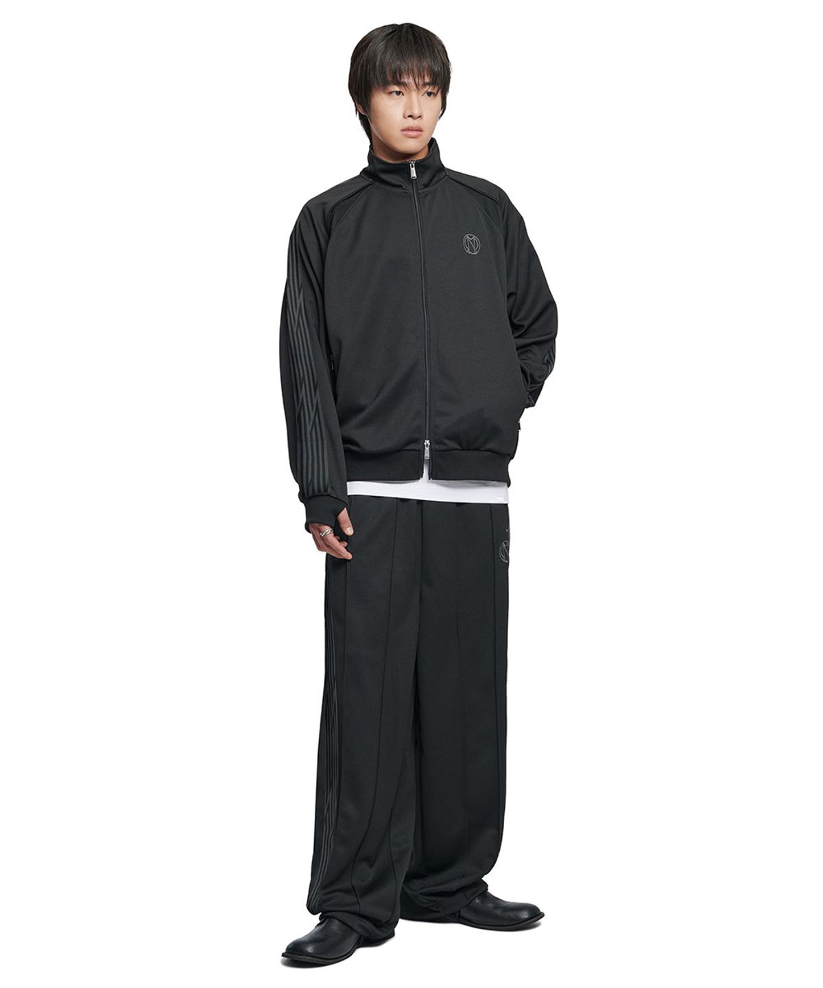 노매뉴얼(NOMANUAL) NM WIDE TRACK PANTS - BLACK