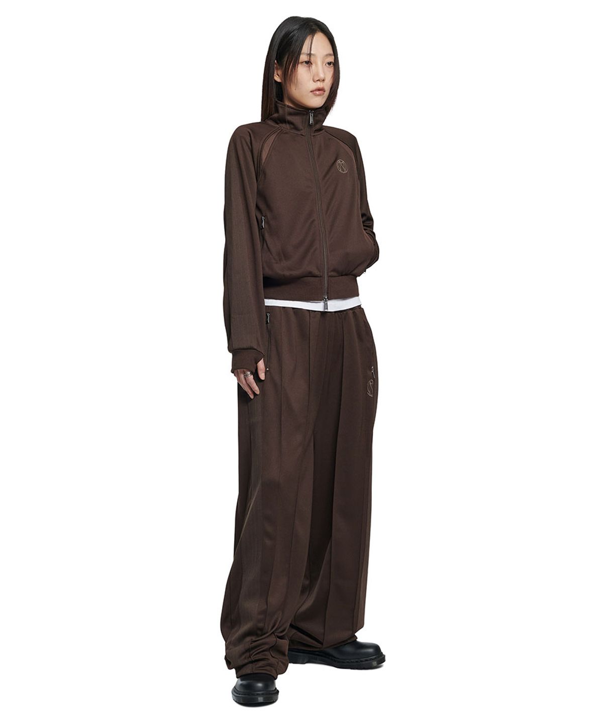 노매뉴얼(NOMANUAL) NM WIDE TRACK PANTS - BROWN