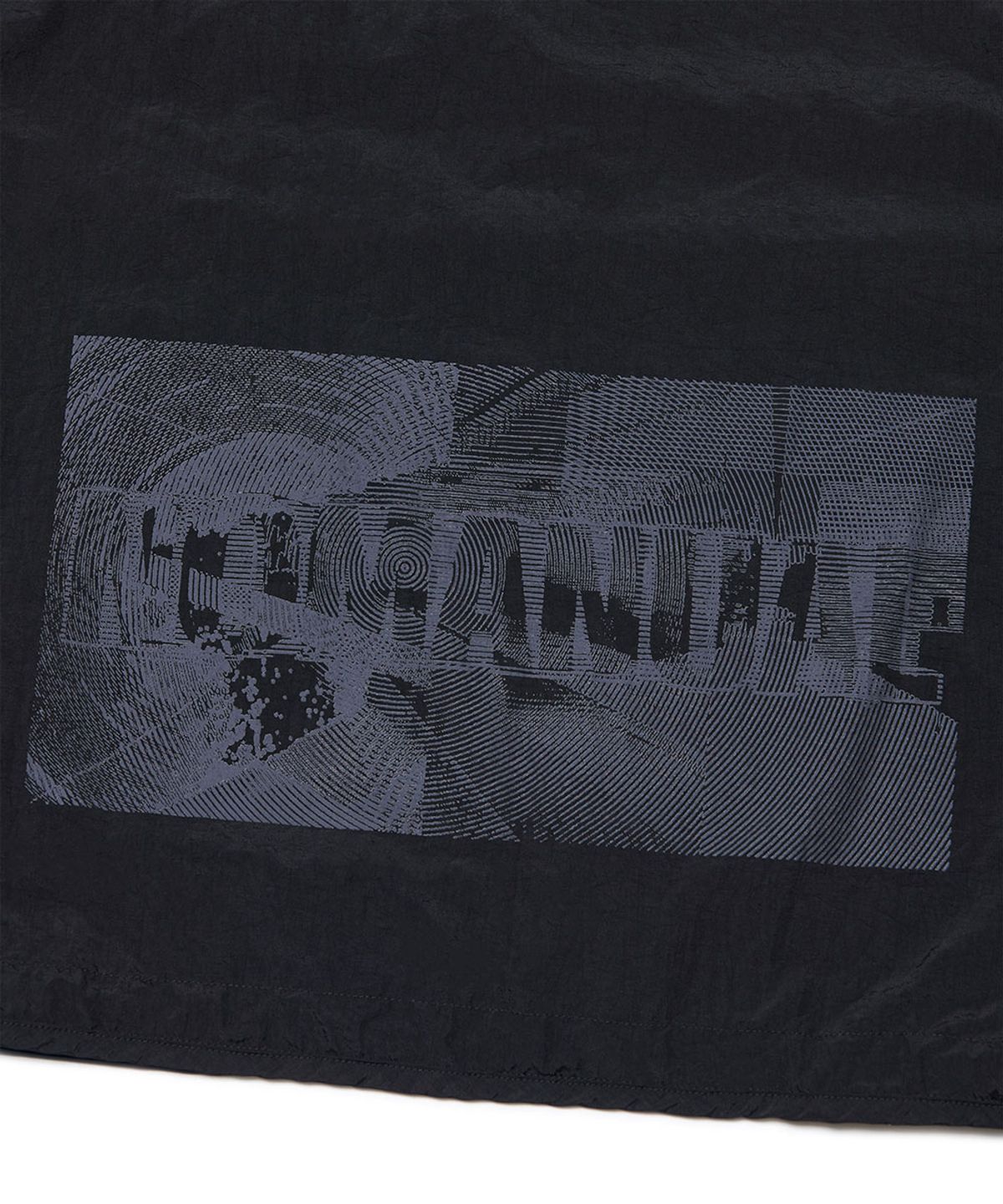 노매뉴얼(NOMANUAL) GRAPHIC NYLON VEST - BLACK
