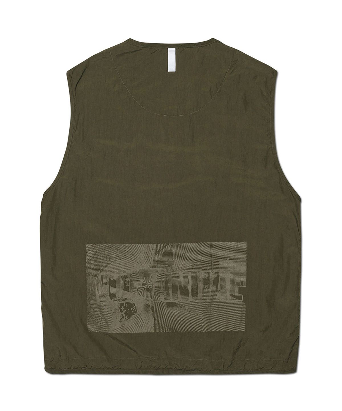 노매뉴얼(NOMANUAL) GRAPHIC NYLON VEST - KHAKI