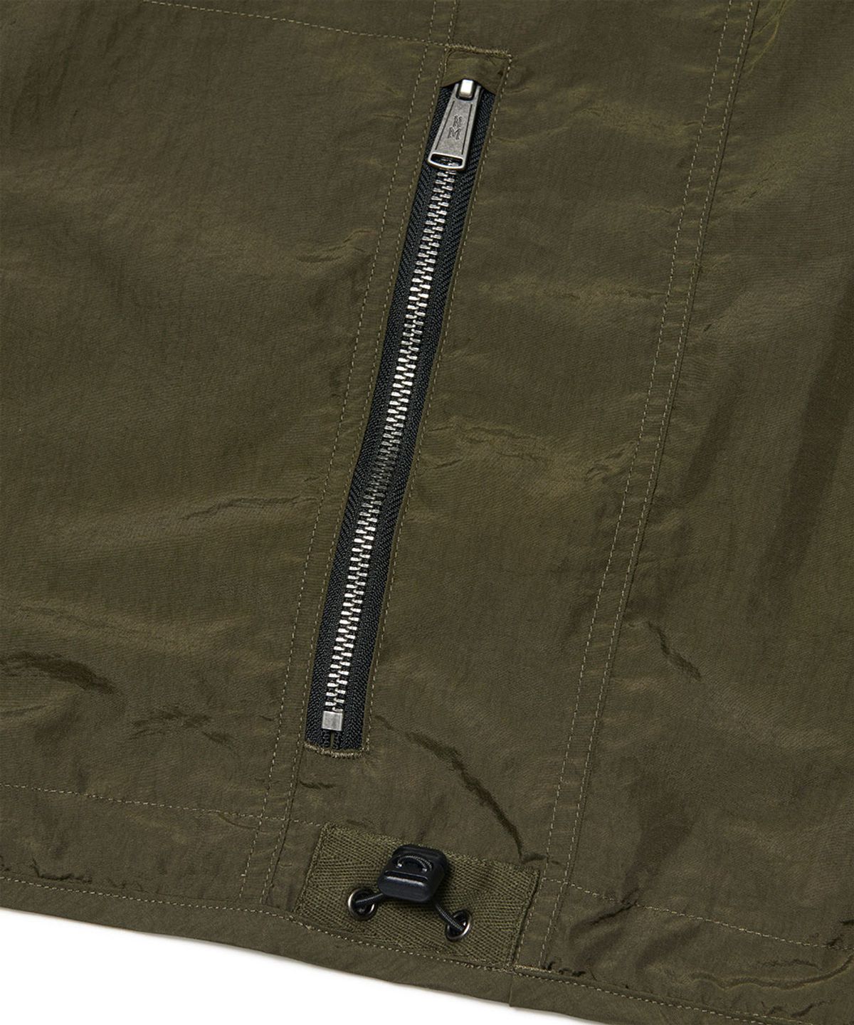 노매뉴얼(NOMANUAL) GRAPHIC NYLON VEST - KHAKI