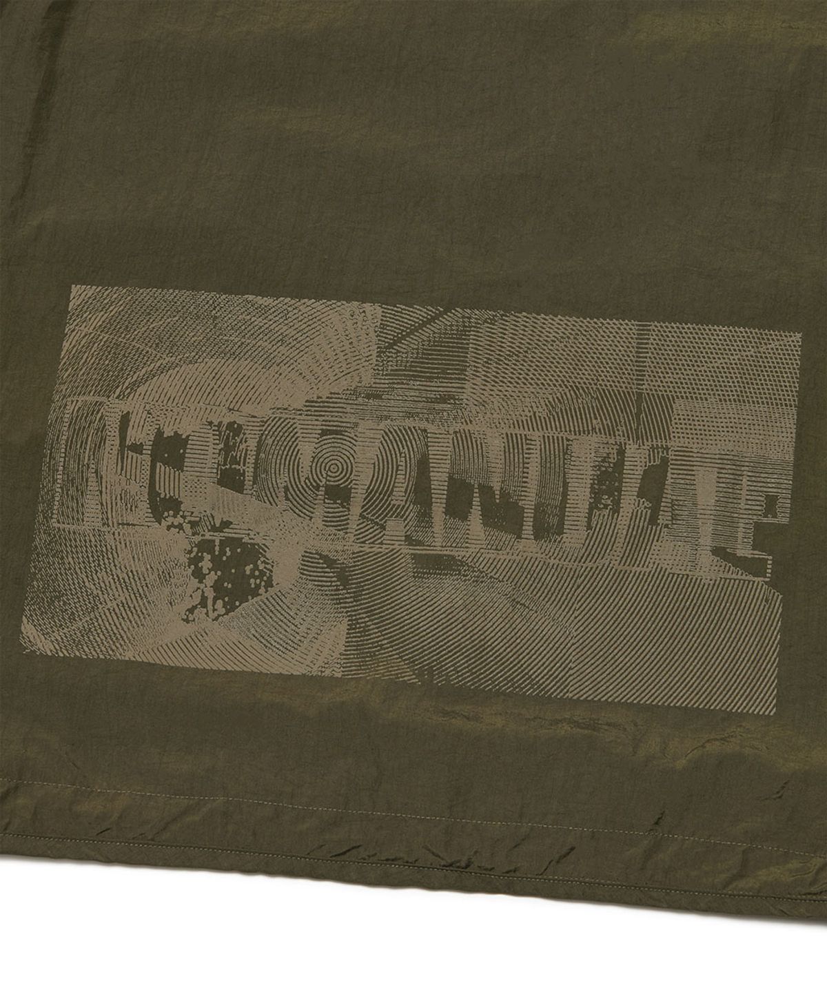 노매뉴얼(NOMANUAL) GRAPHIC NYLON VEST - KHAKI