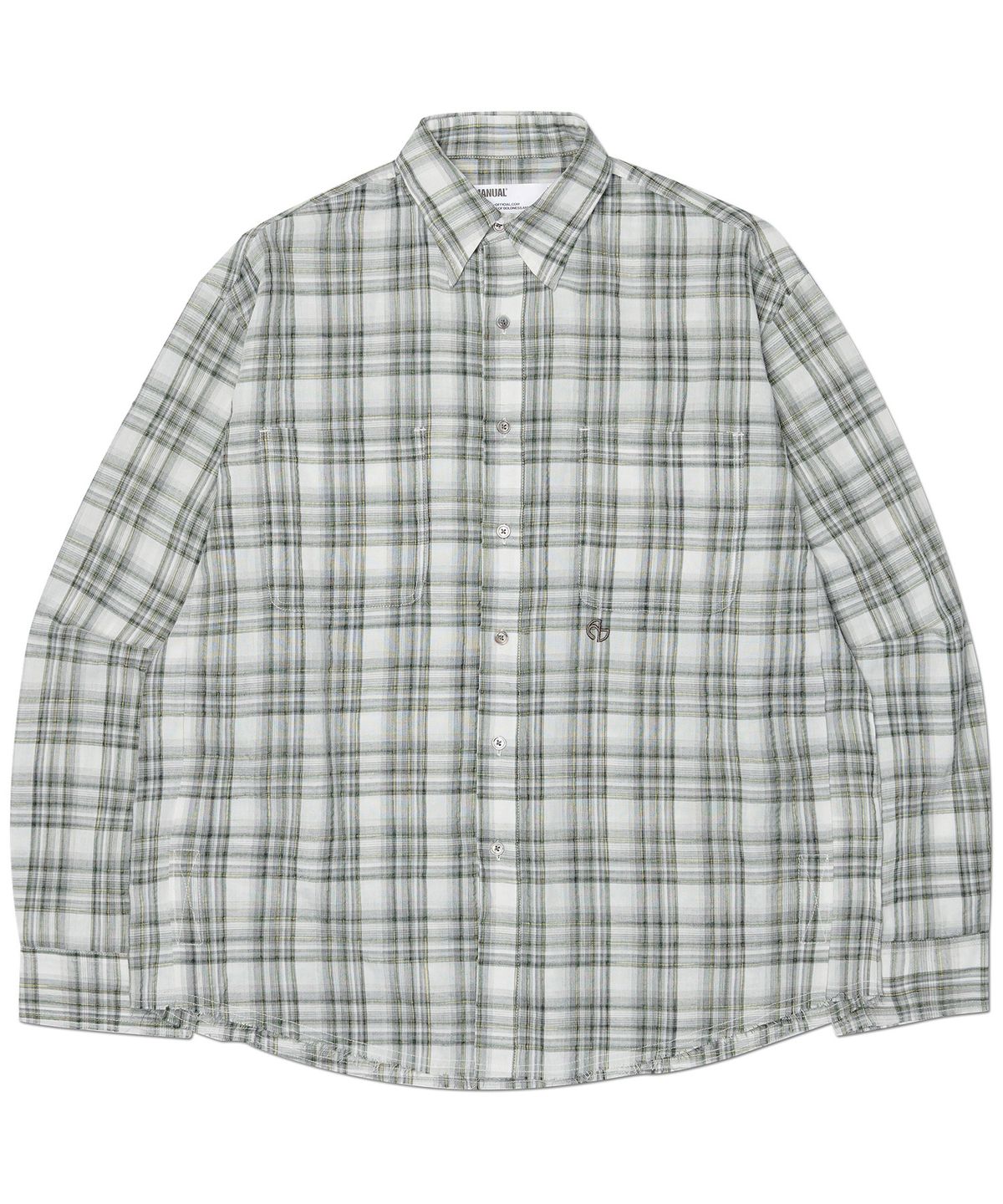 노매뉴얼(NOMANUAL) NEO CHECK SHIRT - BLACK