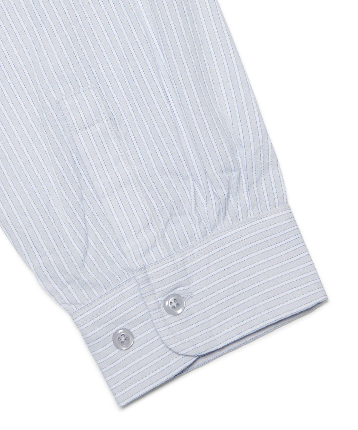 노매뉴얼(NOMANUAL) STRIPED SHIRT - GRAY