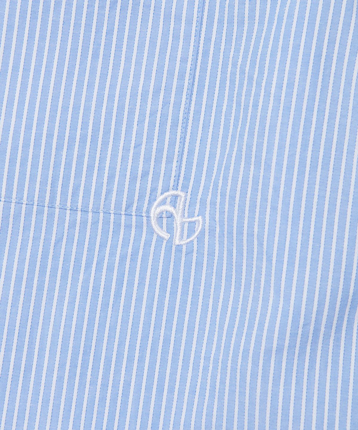노매뉴얼(NOMANUAL) STRIPED SHIRT - BLUE