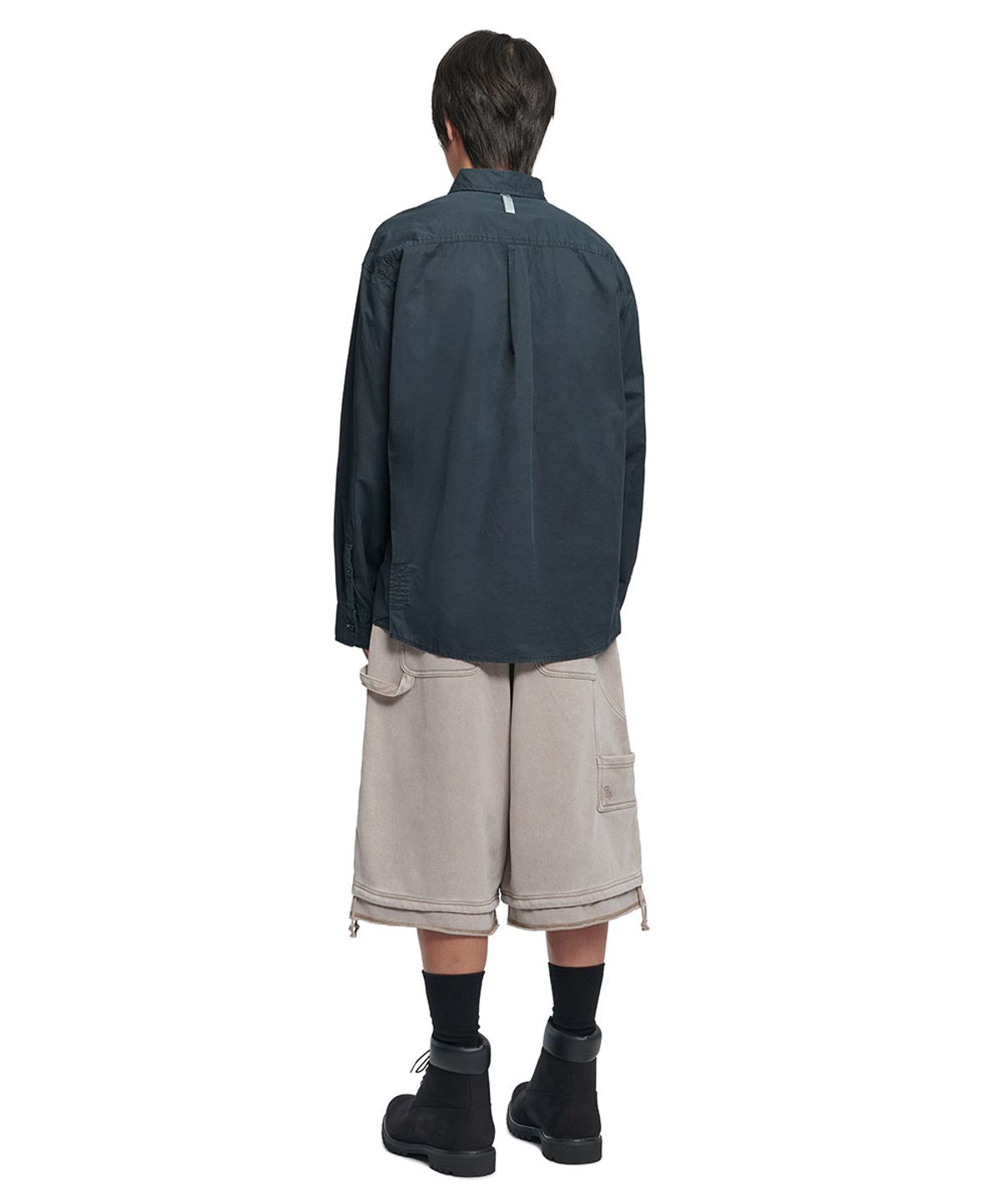 노매뉴얼(NOMANUAL) OVERDYED SHIRT - WASHED NAVY