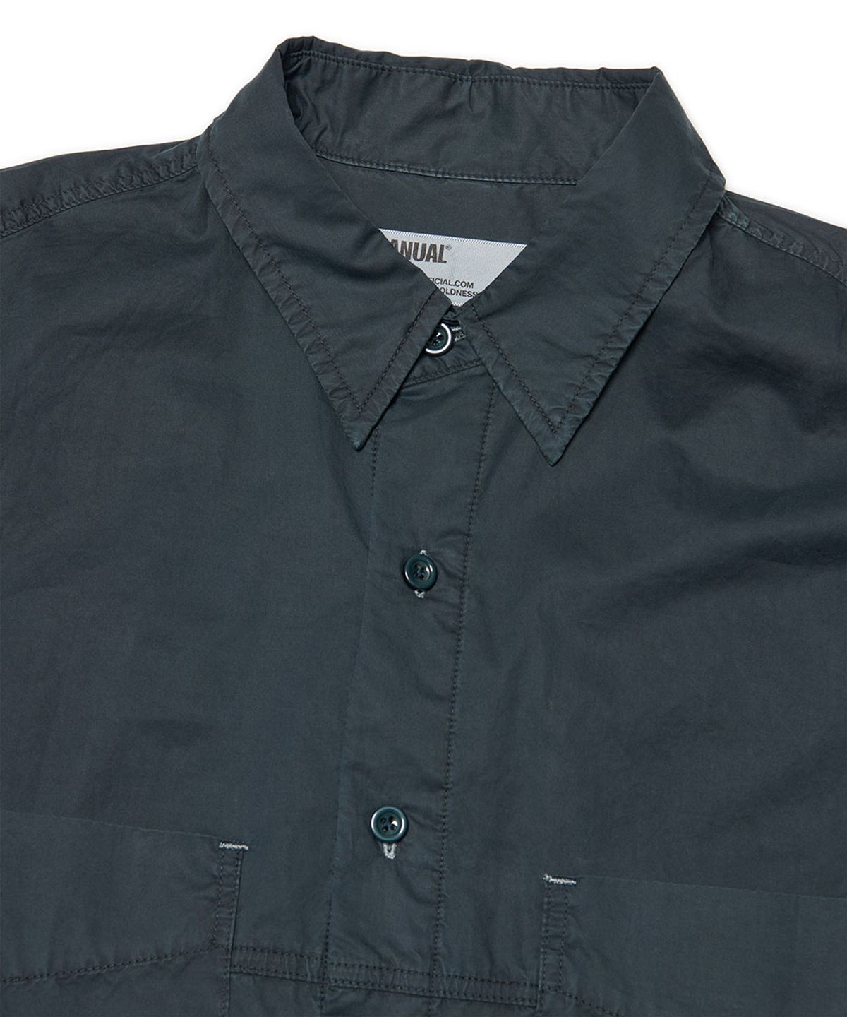 노매뉴얼(NOMANUAL) OVERDYED SHIRT - WASHED NAVY