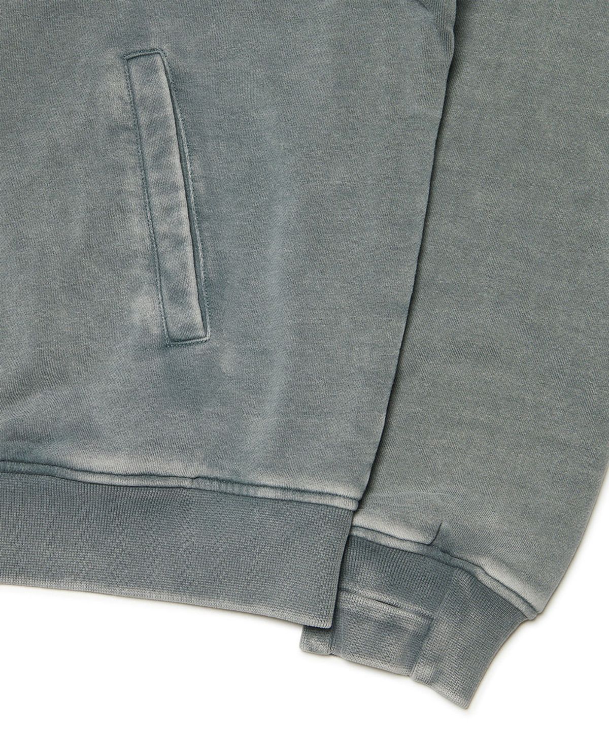 노매뉴얼(NOMANUAL) EMBLEM SWEAT ZIP-UP - WASHED GRAY