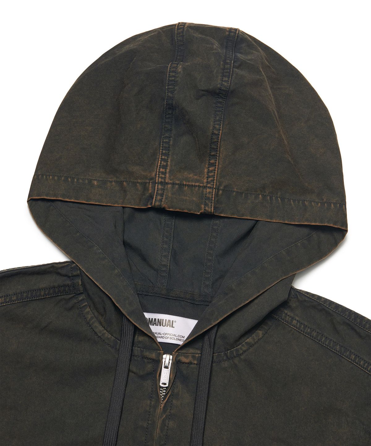 노매뉴얼(NOMANUAL) W.C HOODED JACKET - BLEACHED BLACK