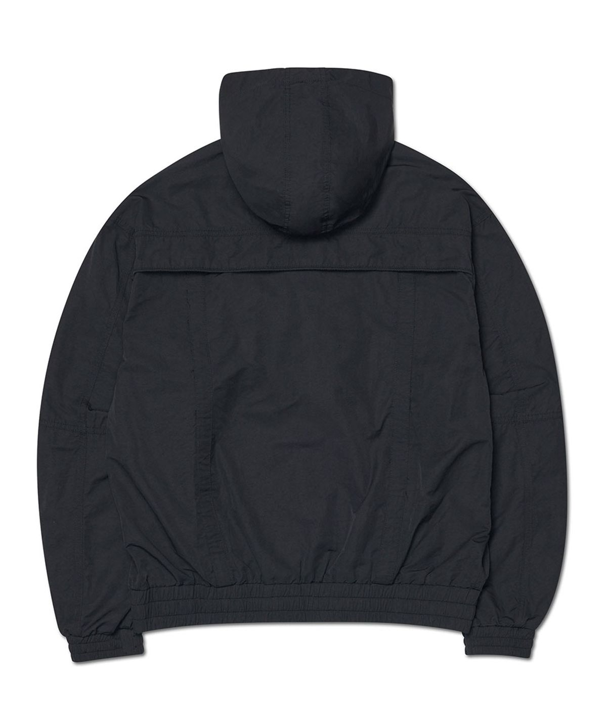 노매뉴얼(NOMANUAL) SLASH HOODED JACKET - BLACK