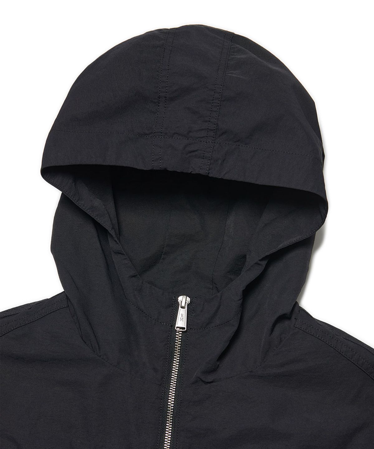 노매뉴얼(NOMANUAL) SLASH HOODED JACKET - BLACK