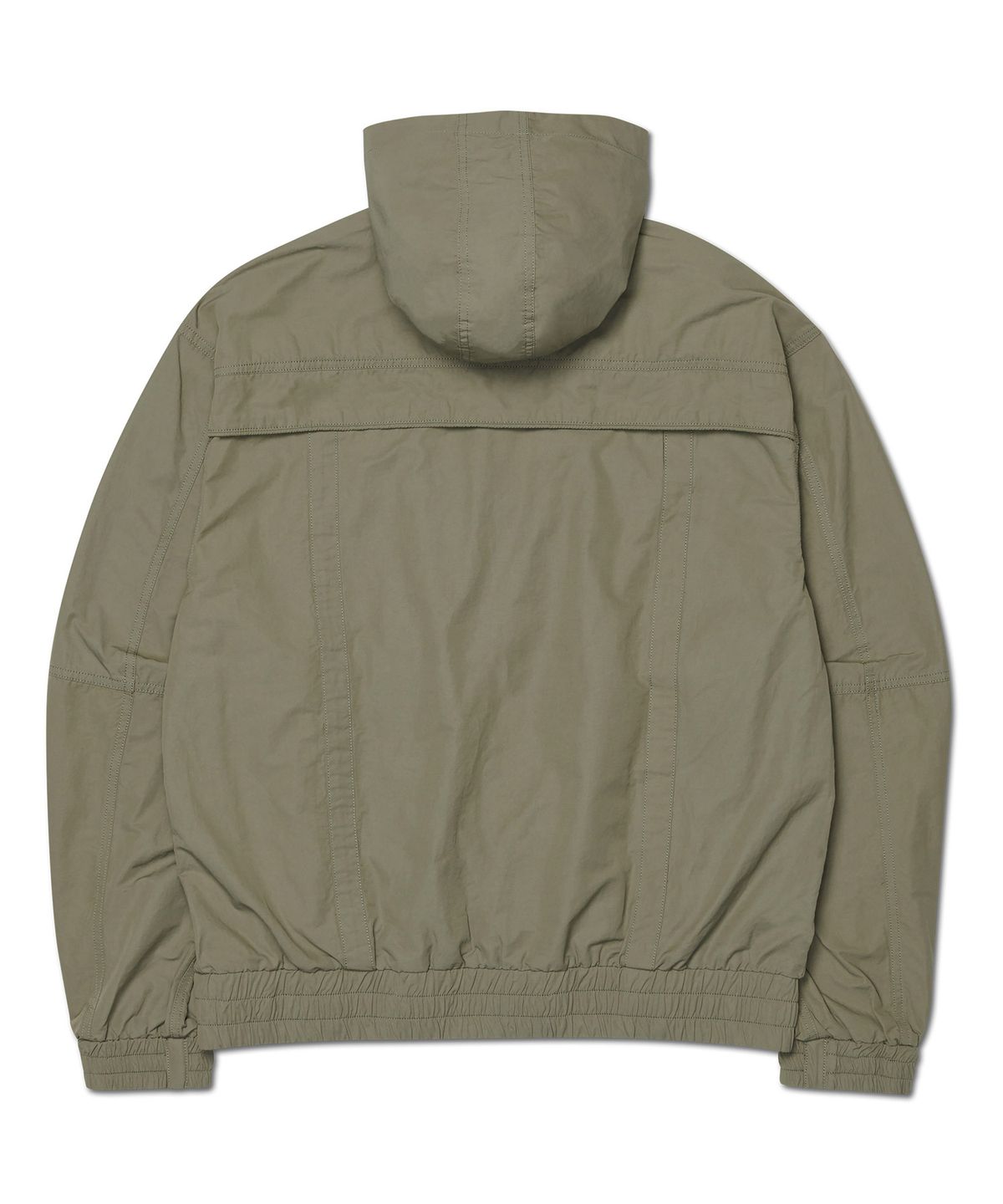 노매뉴얼(NOMANUAL) SLASH HOODED JACKET - LIGHT KHAKI