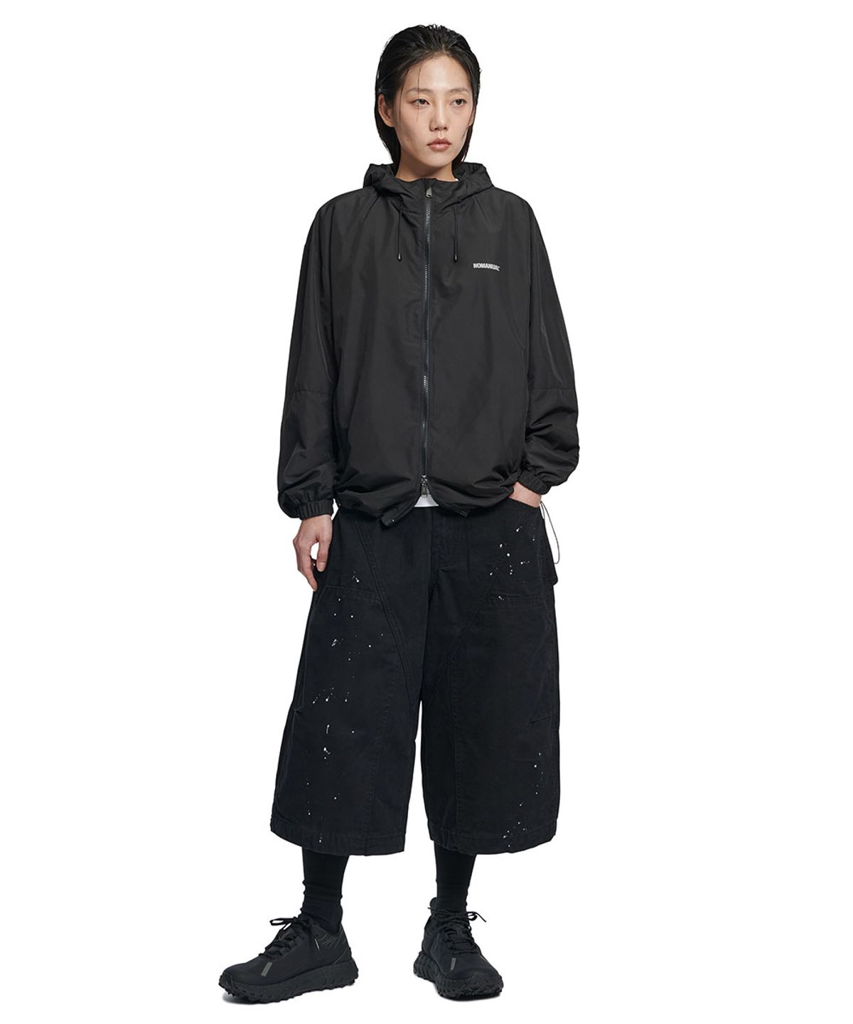 노매뉴얼(NOMANUAL) PENON WINDLOCK JACKET - BLACK