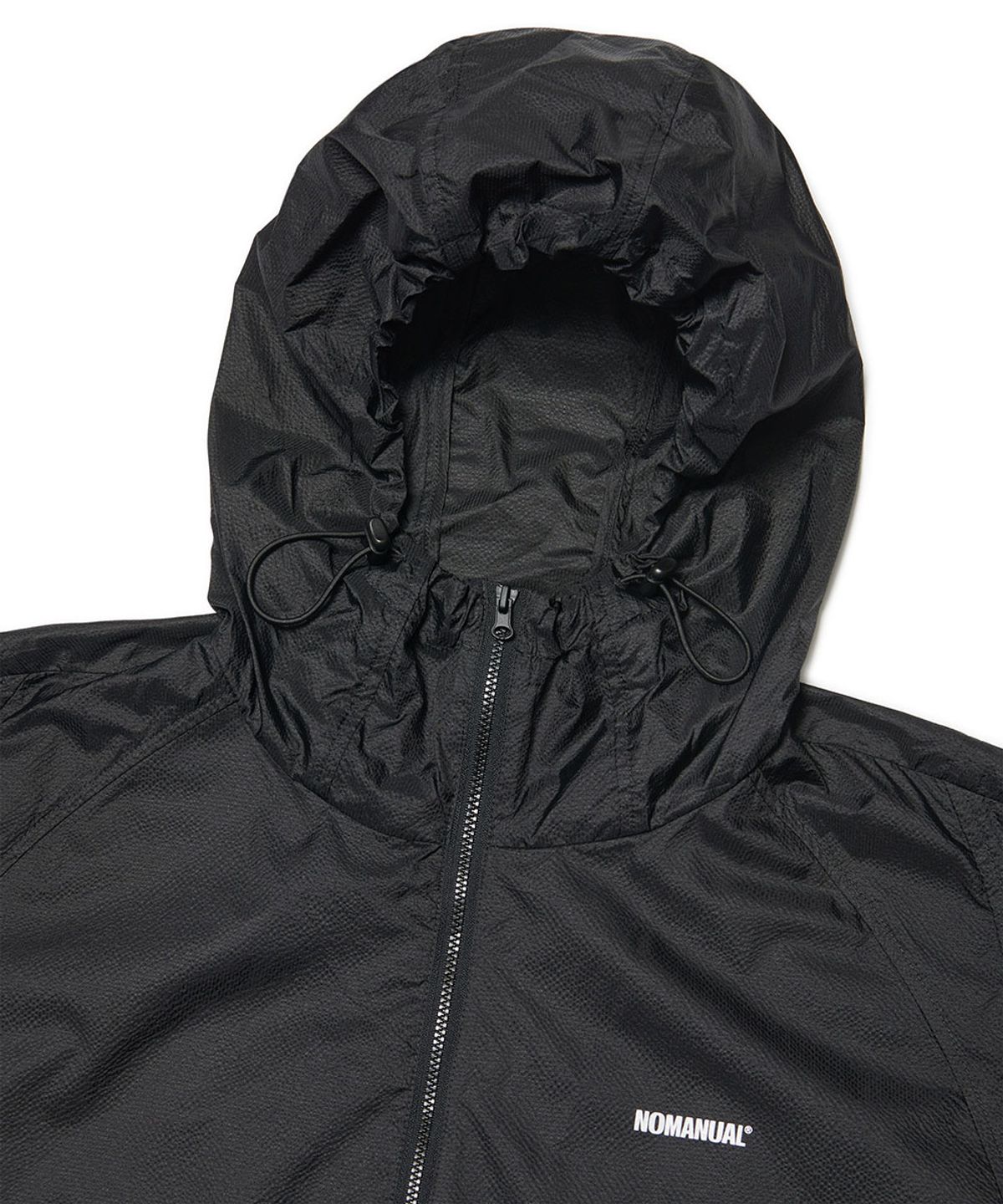 노매뉴얼(NOMANUAL) DUNE LIGHT NYLON JACKET - BLACK